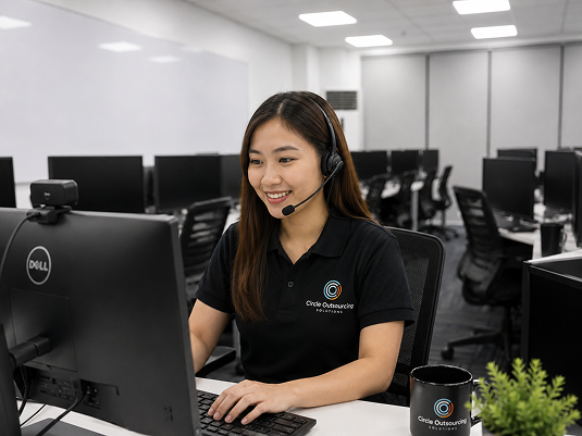 Circle Outsourcing Solutions Girl Talking